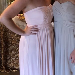David’s Bridal Petal Strapless Bridesmaid Dress